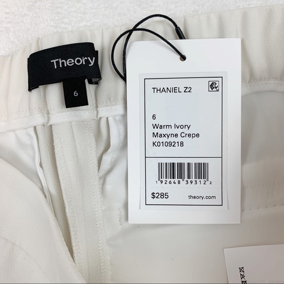 Theory Thaniel Z2 high rise slim pants ivory - Picture 8 of 10
